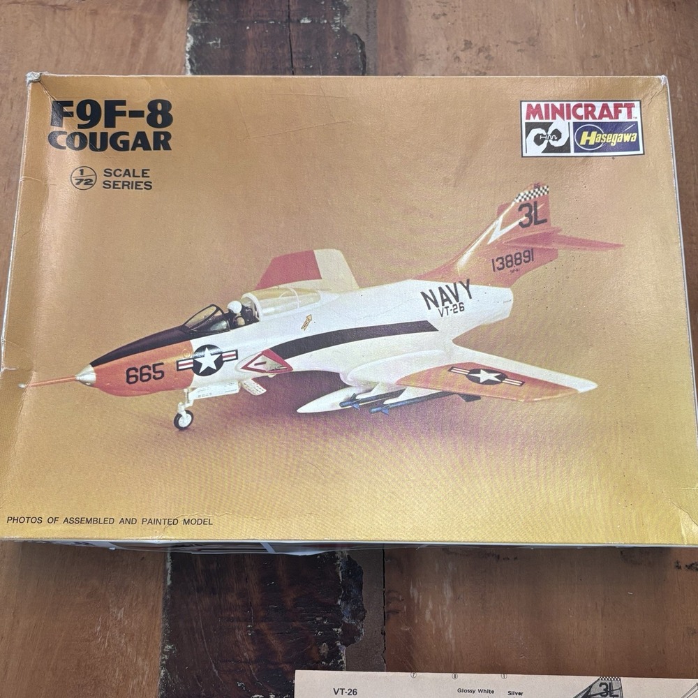 Hasegawa Model Airplane Kit 1/72 Scale F9F-8 Cougar Aircraft